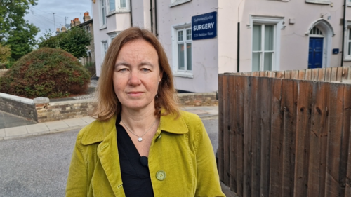 Councillor Marie Goldman at Sutherland Lodge GP surgery