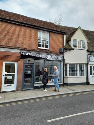 Colin Baldy speaking to residents on Maldon High Street